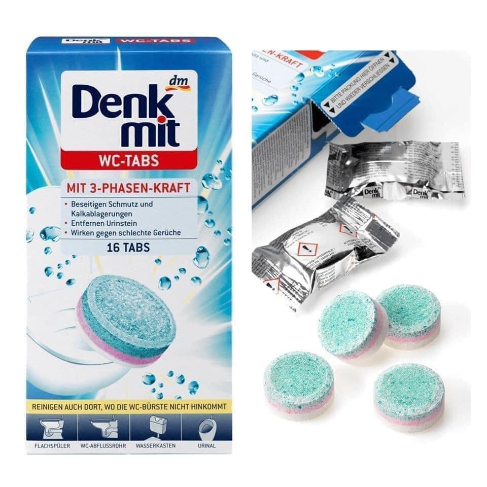 Viên tẩy bồn cầu Denkmit WC- Reiniger Tabs 16 - DK9765095 - Kênh Mua Sắm  Hàng Chính Hãng